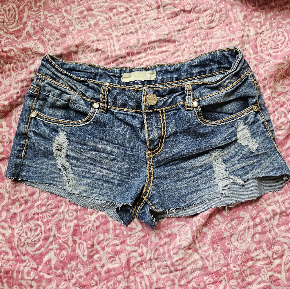 Size 7 Almost Famous Cut Off Denim Shorts